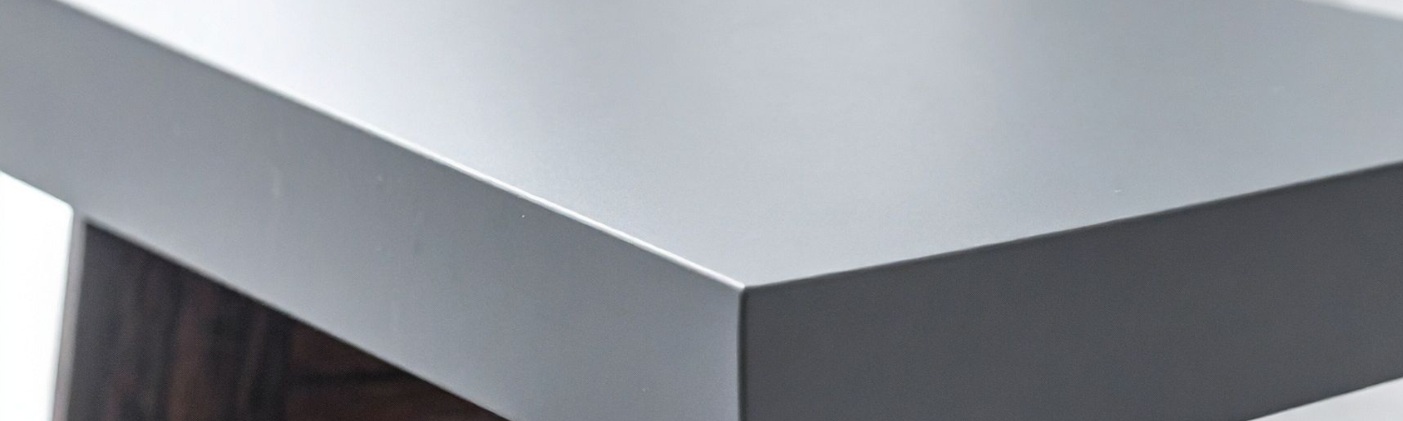 A metal tabletop